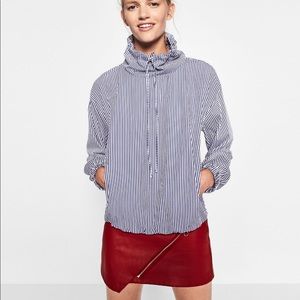 Zara Red Leather Skirt